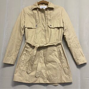 Galeries Lafayette Women’s Trench Coat Rain Jacket Size US 2 Neutral Luxury